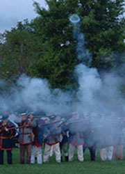 Virginia Militia firing muskets - photo by John Forrest